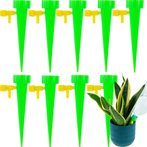 TG64374 BEWÄSSERUNGSGERÄT WASSERSPENDER FÜR BLUMENTOPF PFLANZEN MIT WASSERHAHN 10PCS.