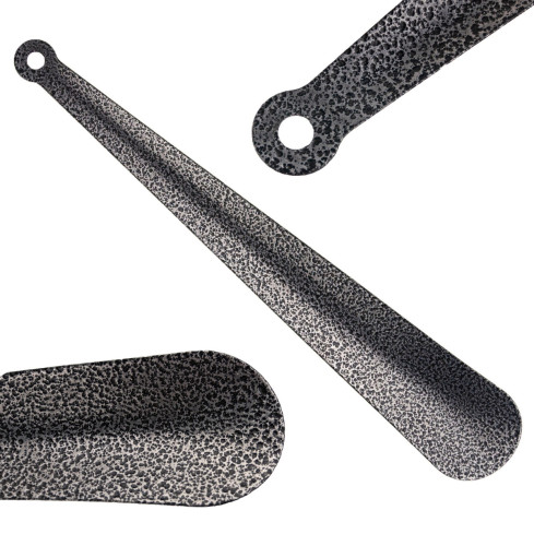 TG64640 LANGER SCHUHLÖFFEL 30CM MASSIV METALL SCHUHLÖFFEL FÜR STIEFEL MIT BÜGEL