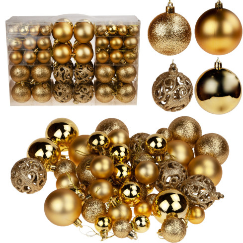 TG66272-3 GOLDEN CHRISTMAS BOMBES XXL SET 100 Stück BOMBEN 6/4/3cm 100 Stück