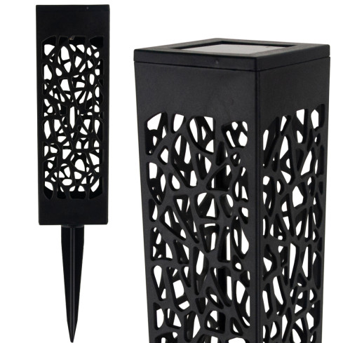 TG66760 Openwork LED Solar Garden Lamp, Stake-Type Lantern