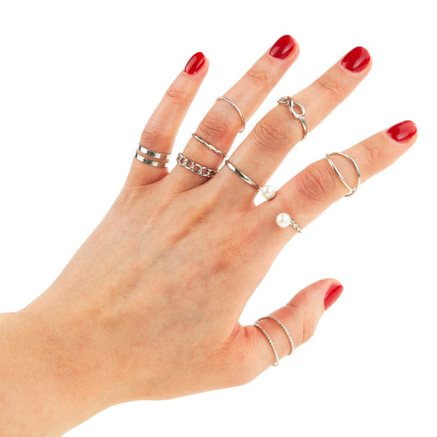 TG66797 RINGE SILBER RINGE SET