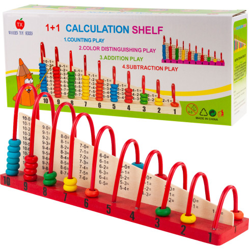 TG67018 ABAKUS ZUM ZÄHLEN LERNEN TRADITIONELLE MONTESSORI HOLZPERLEN