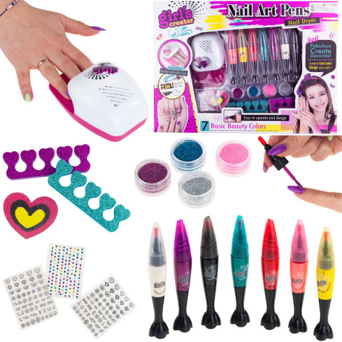 TG67279 NAGELKUNST SET NAGELKUNST TROCKNER NAGELLACK