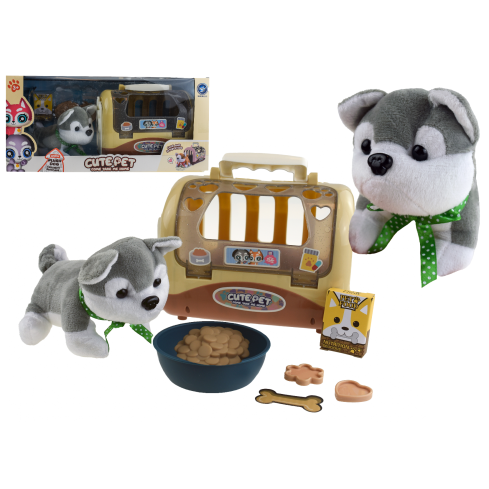 TG67294 PES + NOSIČ PES MISKA KARTÁČ ŠTĚNĚ