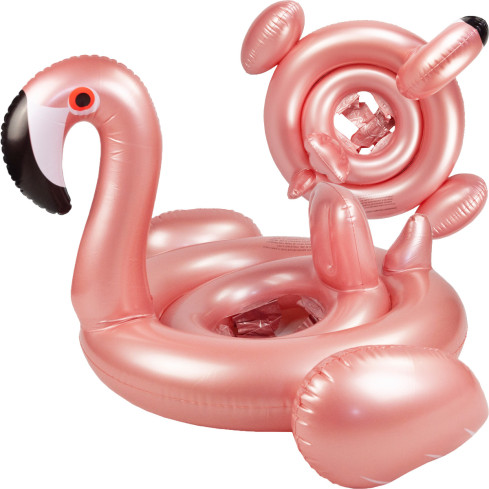 TG67349 Inflatable flamingo ring with a seat for children
