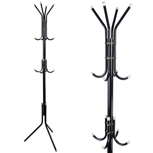 TG67388 STOJÍCÍ VĚŠÁK NA OBLEČENÍ ČERNÝ PŘEDSÍŇOVÝ VĚŠÁK