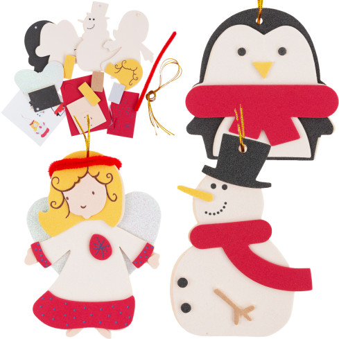 TG69074 WEIHNACHTEN ANHÄNGER WEIHNACHTSBAUMSCHMUCK FENSTERDEKORATION SCHAUMSTOFF DIY
