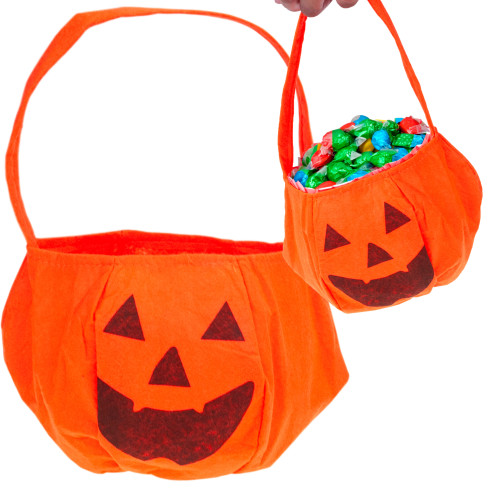 TG70241 KÜRBIS SÜSSIGKEITEN TASCHE HALLOWEEN WADERKO STOFF SÜSSIGKEITEN KORB