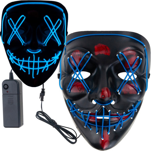 TG70276 LED MASKE LEUCHTET LED HALLOWEEN PARTY SÄUBERN GRUSELIG MIT BATTERIEN
