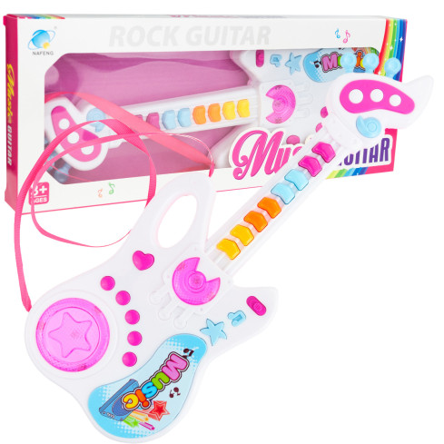 TG71058 INTERAKTIVE ROCK-GITARRE FÜR KINDER LEUCHTET SPIELT LED MUSIKINSTRUMENT