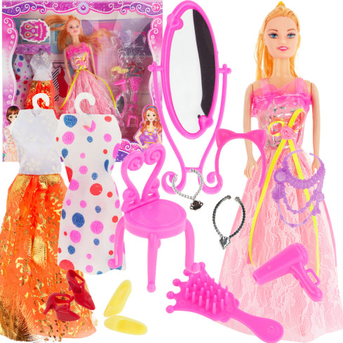 TG71060 Puppe mit Zubehör Kleidung Garderobe Zubehör lutro Stuhl Wäschetrockner