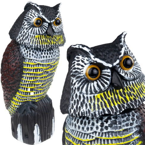 TG71078 MAUS VOGEL ABSCHRECKUNG EULE MIT BEWEGLICHEN KOPF REALISTISCHE EULE