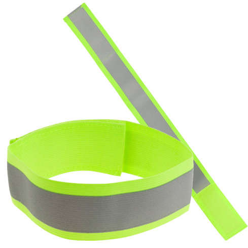 TG71299-1 GELB REFLEKTIERENDE ARMBINDE FÜR LAUFEN FAHRRAD ARM KLETTVERSCHLUSS