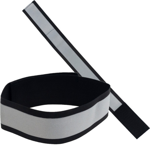 TG71299-3 ČERNÁ REFLEXNÍ BĚŽECKÁ PÁSKA NA RUKU PRO JÍZDNÍ KOLO NA SUCHÝ ZIP BHP