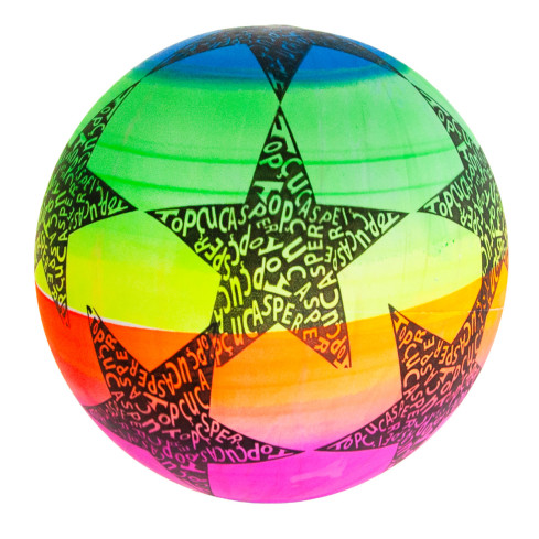 TG71357 GUMMIBALL BUNTE REGENBOGENSTERNE FÜR KINDER INDOOR OUTDOOR