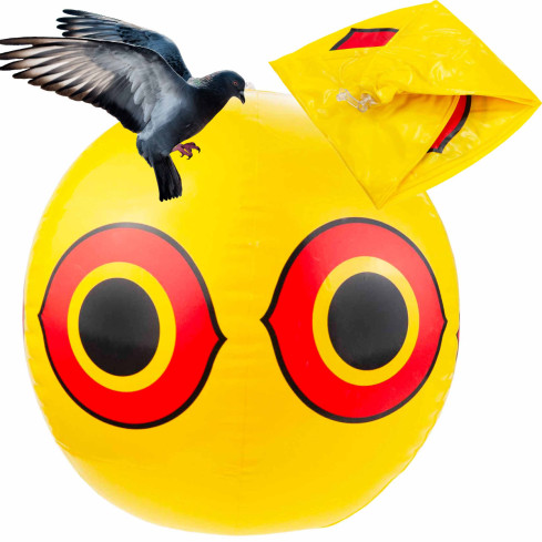 TG71386 GELBER VOGELABSCHRECKUNGSBALLON TAUBEN STARE FÜR VOGELVERSCHEUCHUNG