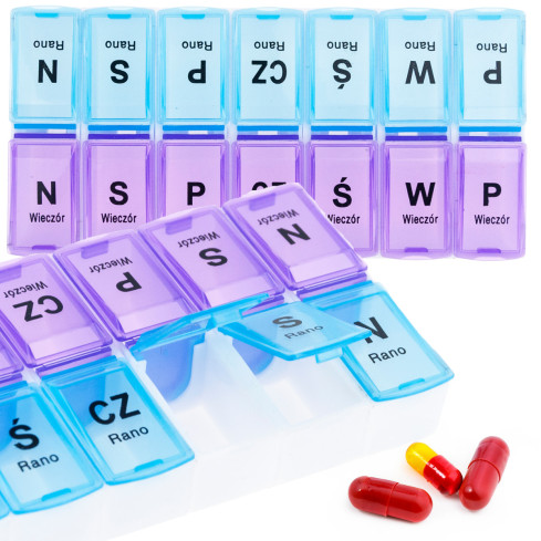 TG71401 KRABIČKA NA LÉKY ORGANIZÉR 7 DNÍ V TÝDNU RÁNO VEČER