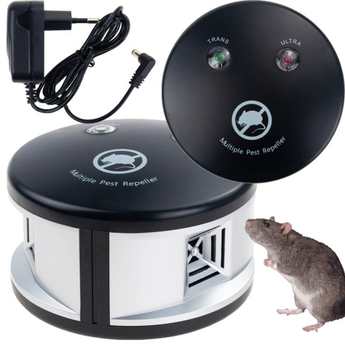 TG72031: Effective ultrasonic rodent repeller for martens, mice, and rats, covering up to 370 m²