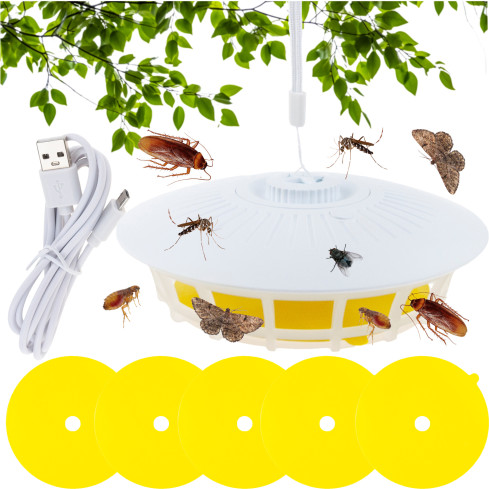 TG72971 ELEKTRISCHER FLOHFÄNGER BETTWANZEN KAKERLAKEN FLIEGEN MÜCKEN MOTTEN USB BATTERIEN