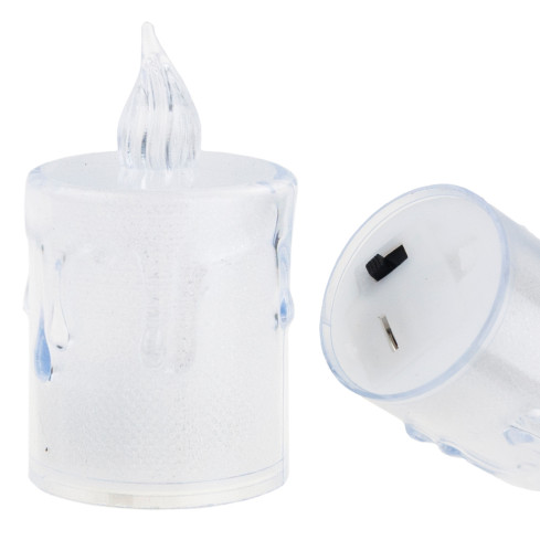 Led-Kerze, Kunststoff, warmweiße Flamme, glänzend, universelle Dekoration, Höhe 7 cm