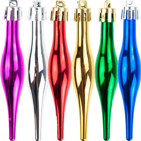 TG74294-2 EISZAPFEN WEIHNACHTSBAUMKUGELN LÄNGLICH ANHÄNGER SET