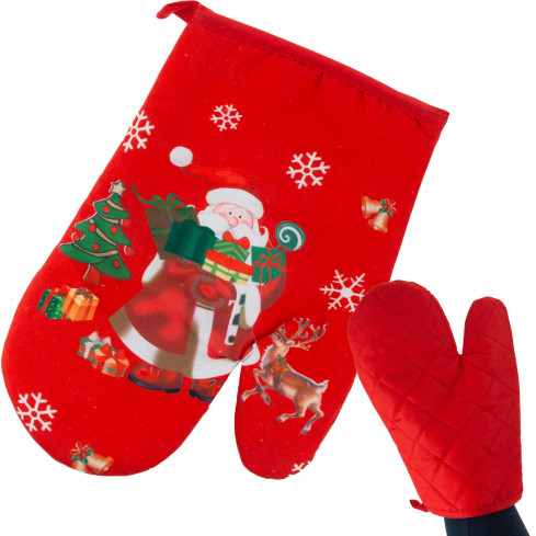 TG76545 KÜCHENHANDSCHUH MIT WEIHNACHTLICHEM MOTIV PFOTE PFOTE WEIHNACHTEN