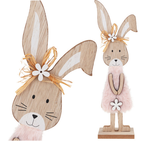 TG77277 Osterdekoration Ornament, Holzhase, Osterfigur