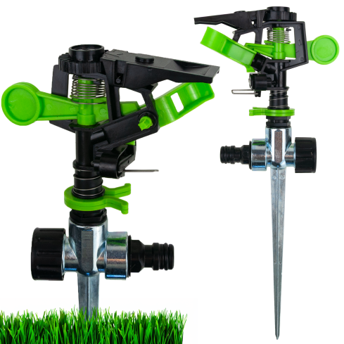 TG77627 Pulsating Garden Sprinkler, Metal Garden Sprinkler for Watering, Sprayer