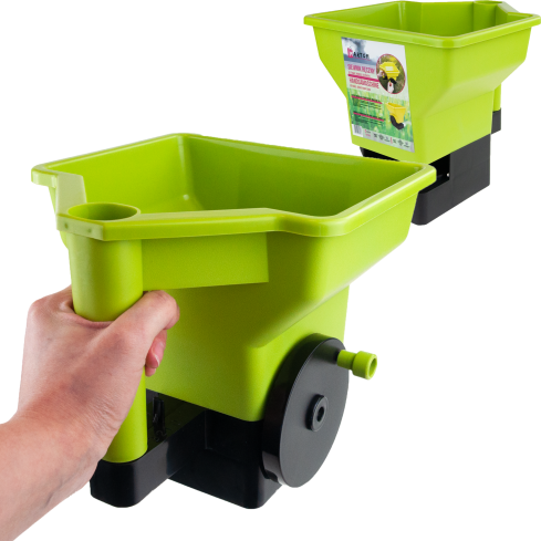 TG77629 Fertilizer and Seed Spreader, Adjustable Hand Spreader, Portable Grass and Sand Spreader