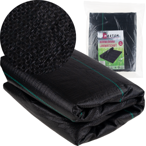 TG77637 Dickes Agro-Textil gegen Unkraut, Agro-Textil 2x10m, schwarz gegen Unkraut, 20m2