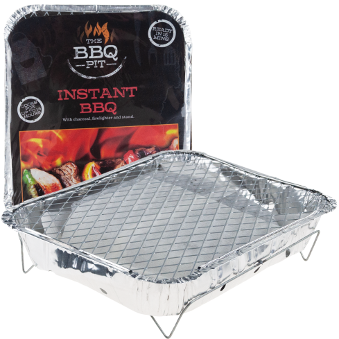 TG77664 Einweggrill, Reisegrill, Anzündplatte, Kleingartengrill, BBQ-Picknick