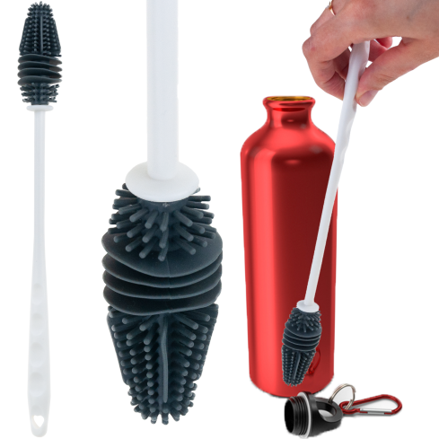 TG77670 SILIKONBÜRSTE GLASFLASCHEN-THERMOSKANNENREINIGER BÜRSTE