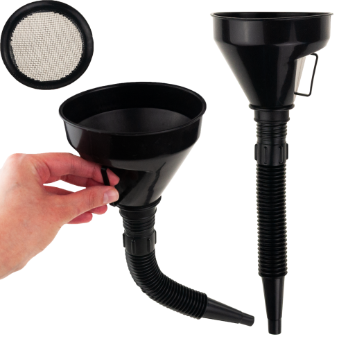 TG77672 NÁLEVKA NA PALIVOVÝ OLEJ SE SÍTKEM PLASTOVÉ SÍTKO UNIVERZÁLNÍ KULATÉ