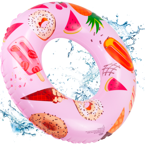 TG77797 AUFBLASBARES SCHWIMMRAD STRANDRAD FÜR DEN POOL ROSA