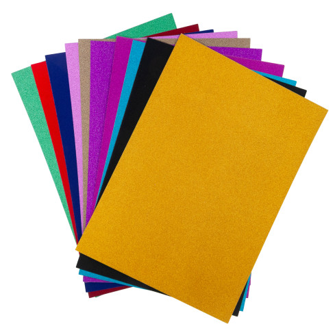 TG80302 KREATIVES PAPIER A4 GLITTER PAPIER BLÄTTER FARBEN 10PCS/KPL