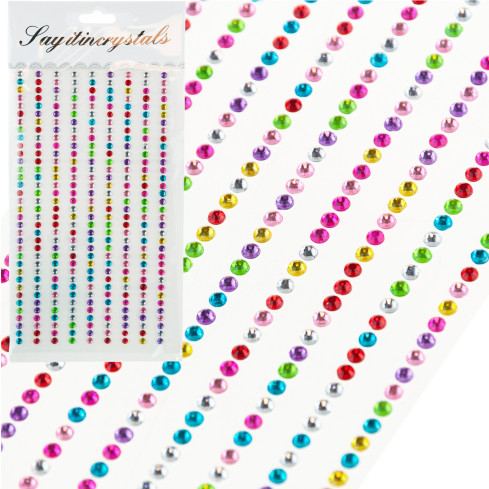 Self-adhesive crystals, rhinestone stickers, assorted designs, assorted colors, 315-piece craft set