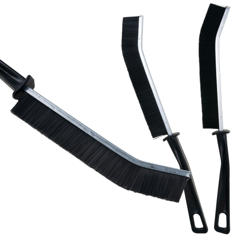 Grout cleaning brush, black, nylon bristles, set of 2