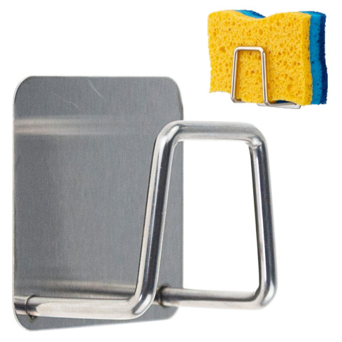 TG80426-2 DŘEZOVÝ ORGANIZÉR NA HOUBIČKY KUCHYŇSKÝ VĚŠÁK OCELOVÁ STŘÍBRNÁ RUKOJEŤ