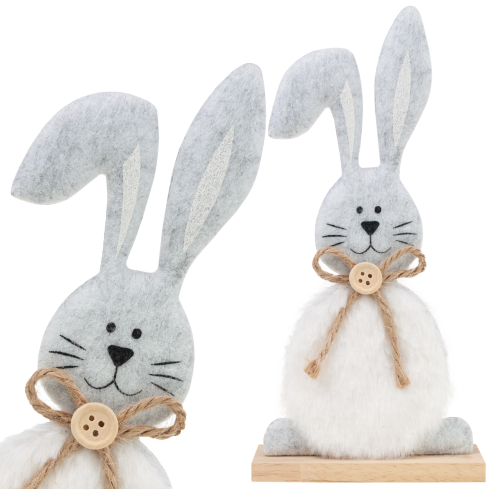 Easter decoration, wooden rabbit figurine, 21 cm
