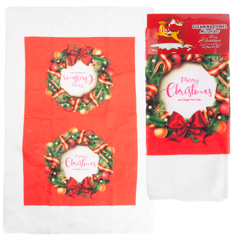 TG81337 Kitchen Towel, Festive Microfiber Dishcloth, Highly Absorbent