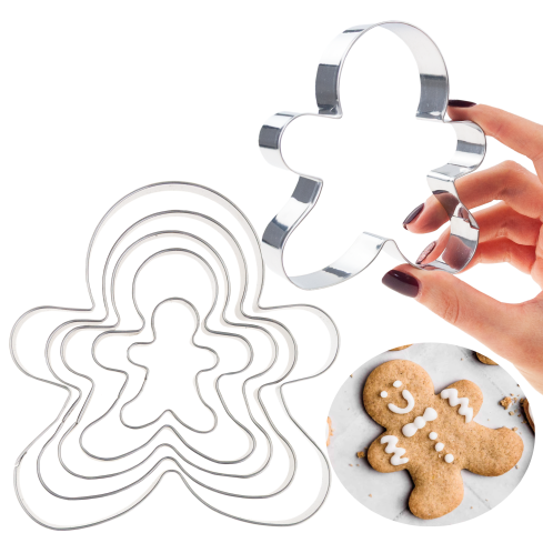 Vykrajovátka na sušenky, na vykrajování perníčků, sušenkový panáček, sada 5ks.