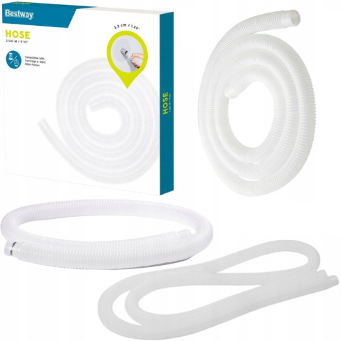 58369 Filter pump hose, pool pump hose, for swimming pools, 3 m, 32 mm, Bestway