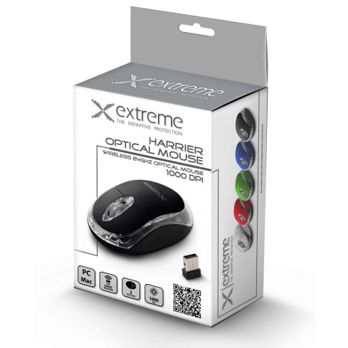 XM105K EXTREME MOUSE WIRELESS 2.4GHZ 3D OPTICAL USB HARRIER BLACK