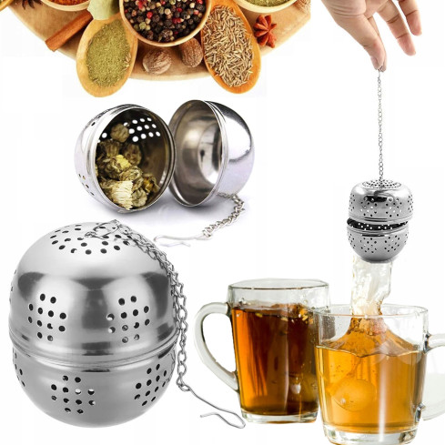 TG56306 OCELOVÉ KULIČKOVÉ SÍTKO NA PŘÍPRAVU BYLINKOVÉHO ČAJE