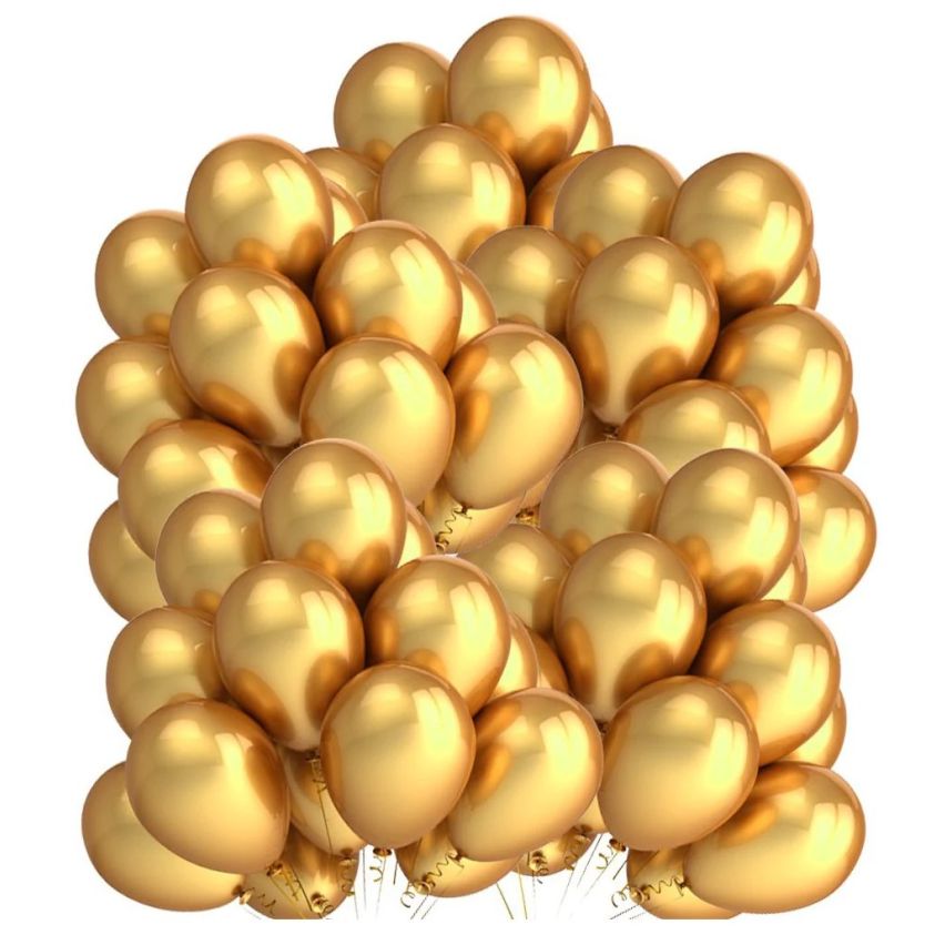 TG53243-1 Metallic Gold Luftballons Hochzeit Geburtstag Groß 100Stk