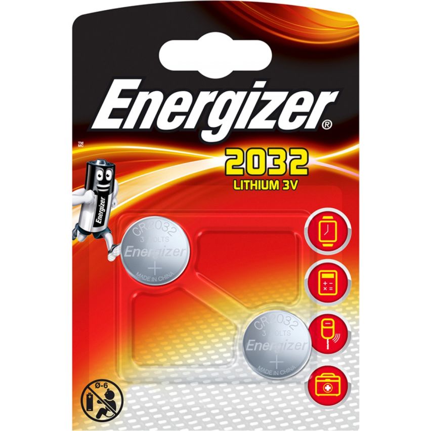 EN6 2x Energizer CR2032 Lithium-Spezialbatterie