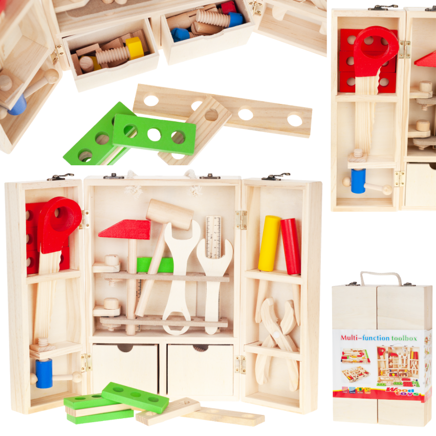 TG55451 Holzwerkzeug + Box Kinder-Werkstatt-Set