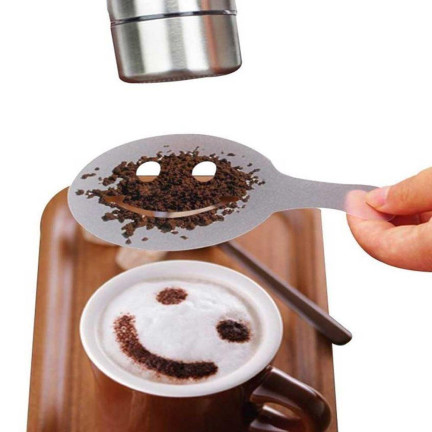 TG66809 SCHABLONEN FÜR DIE DEKORATION KAFFEE KUCHEN DESSERTS 16PCS LATTE CAPPUCCINO