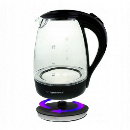 EKK011K 1.8-liter LED-lit glass electric kettle with temperature control, 2200 W