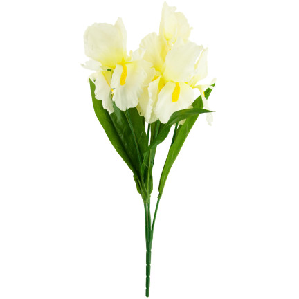 08357-B IRISSTRAUSS WEISS 7 STÜCK KÜNSTLICHE IRISBLUMEN